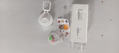 Kawaii Water Bottle with Lid and Straw